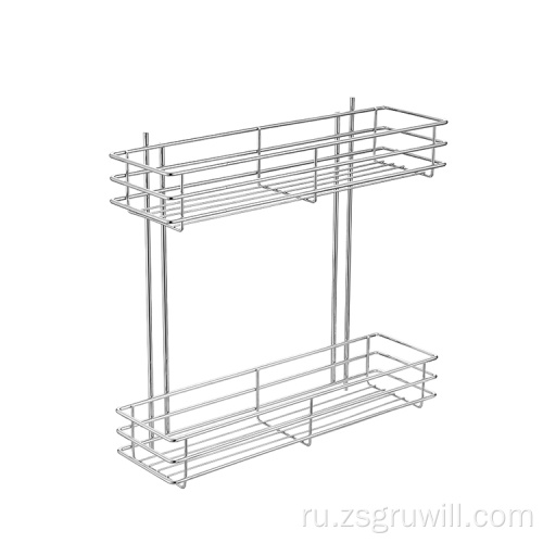 Кухня двойная ящик боковой притяжение металлической корзины